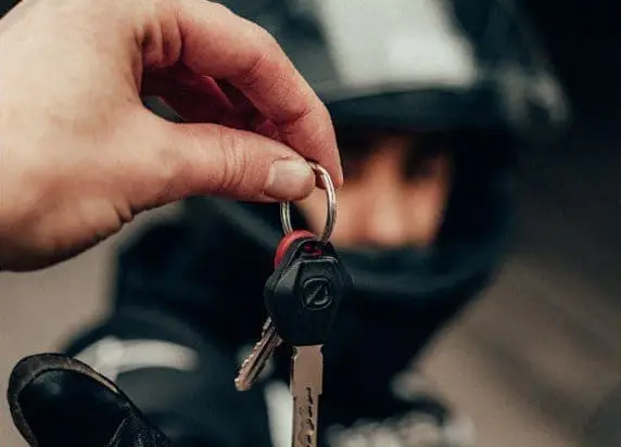 Key of a motorbike
