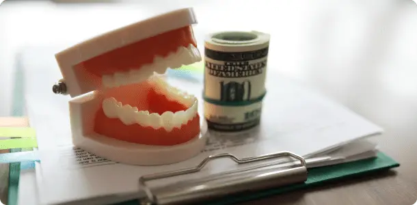 Dental model with money